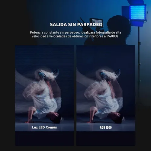 Vista 7 de NEEWER Paquete de 2 luces LED de video RGB1200 con control de aplicación/2.4G, kit de iluminación clave con soportes de trípode y bolsa