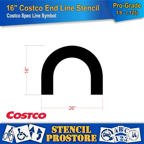 Vista 2 de Plantillas para venta al por menor - Costco - Plantilla de extremo de línea de 16 pulgadas - 20 x 16 pulgadas x 1/8 pulgadas (128 mil) - Grado