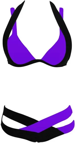 Vista 4 de Waluppom - Trajes de baño para mujer, estilo push up, con cordones, traje de baño para verano