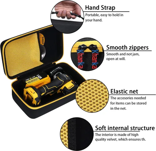 Vista 5 de khanka Estuche de transporte duro de repuesto para DEWALT 20V MAX 3 en 1 herramienta de corte sin escobillas (DCS438B), solo funda