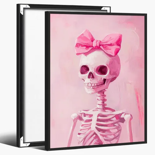 Vista 30 de Bonito arte de lectura de fantasmas, póster de pared de bosque de Halloween con hongos y plantas, impresión de lectura de fantasmas caprichosa