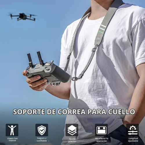 Vista 2 de STARTRC RC2 - Correa para el cuello para DJI Mini 4 Pro, ajustable RC 2/RC Pro/RC Lanyard para DJI Mini 4 Pro/Mini 4K/Air 3S/Mini 3/Mini 3 Pro/Mavic