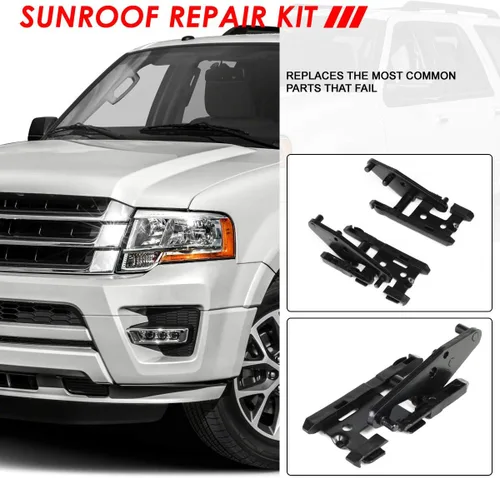 Vista 3 de Auto Dynasty Kit de reparación de rieles de techo corredizo compatible con Ford F-150 F-250 F-350 F-450 Expedition Lincoln Navigator Mark LT 00-17