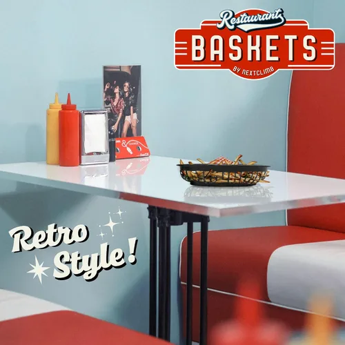 Vista 7 de Cestas de plástico de comida rápida, enormes cestas de comida de 12 x 9 pulgadas para servir, reutilizables, para restaurante, comedor, hamburguesa