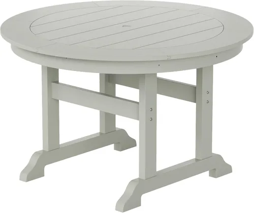 Vista 13 de Muebles Mesa de Comedor Rectangular Adirondack de 37 Pulgadas de Ancho x 71 Pulgadas de Largo, Resistente a los Rayos UV y a la Decoloración para su