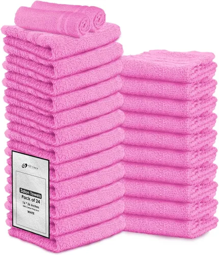 Vista 20 de Paquete de 24 Toallas de Mano Arena 100% Algodón Toalla de Spa – 16x26 pulgadas Toallas Faciales Altamente Absorbentes Gimnasio, Toalla para Cabello