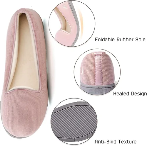Vista 27 de Wishcotton Pantuflas ligeras de espuma viscoelástica para mujer, cómodas y antideslizantes, para interiores y exteriores
