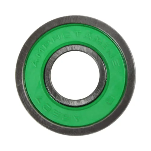 Vista 4 de Amphetamine ABEC 7 Rodamientos para patines en línea, incluye rodamientos para 8 ruedas, color verde
