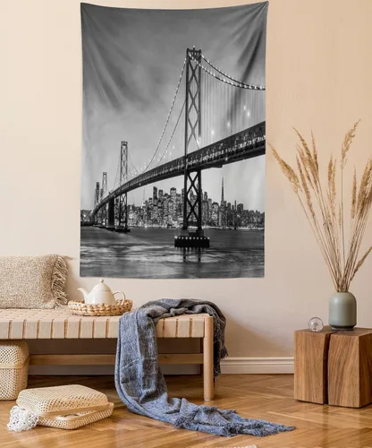 Vista 47 de Lunarable Tapiz mexicano, tema de cultura latinoamericana, sombrero de paja, manta de serape de Maracas, decoración de tela para colgar en la pared