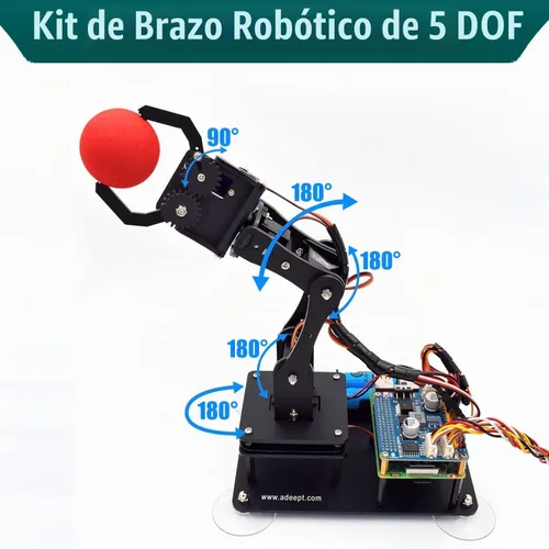 Vista 7 de Adeept Brazo robótico 5-DOF, programable STEM Coding DIY Kit para Raspberry