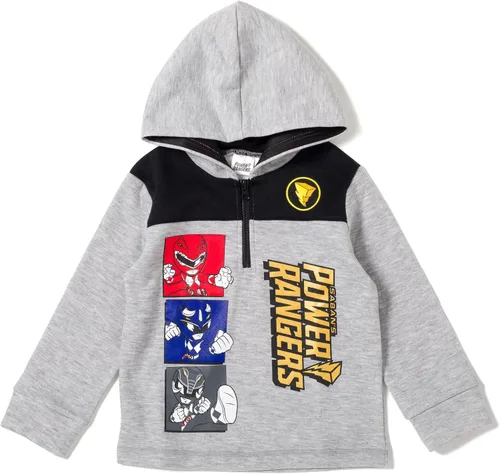 Vista 4 de Power Rangers - Sudadera de forro polar con media cremallera para niños de pequeño a grande