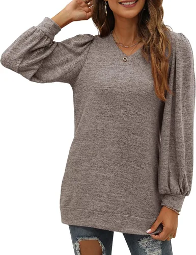 Vista 2 de Camisas de manga larga para mujer blusa holgada y casual