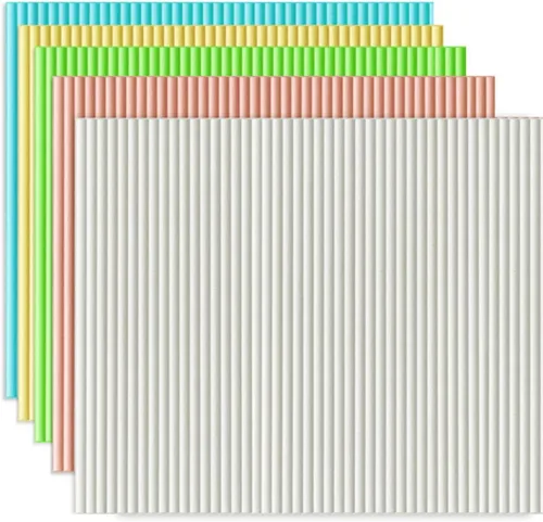 Vista 6 de Queenbox Panel de pared autoadhesivo de cilindro sintético de 13.8 x 13.8 pulgadas, papel tapiz moderno de espuma sólida para habitación, cocina