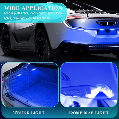 Vista 7 de Frienda Kit de bombillas LED para coche, 70 piezas, luz interior, luz de matrícula, azul