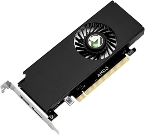 Vista 4 de MAXSUN AMD Radeon RX 550 4 GB GDDR5 Tarjeta gráfica de perfil bajo de factor de forma pequeño para computadora de juegos PC GPU ITX SFF HDPC 128