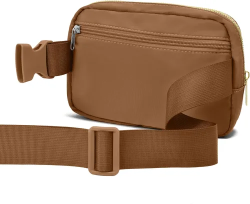 Vista 4 de VKIOIP Riñonera de moda con correa ajustable, bolsa cruzada manos libres con cremallera, accesorios de ejercicio de entrenamiento para viajes
