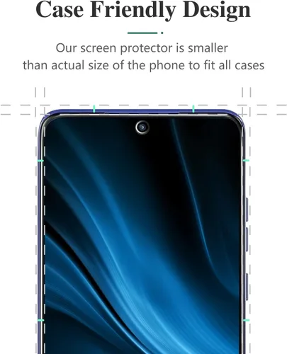 Vista 5 de Pokolan Paquete de 3 protectores de pantalla de privacidad para Motorola Moto G Stylus 5G 2025, película de vidrio templado privado antiespía