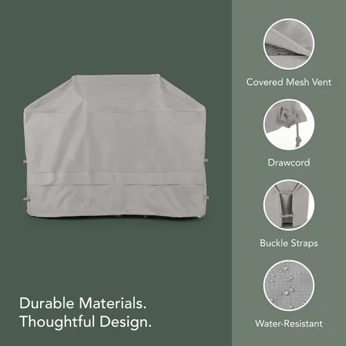 Vista 4 de Covermates Ultima - Funda para parrilla resistente para todo tipo de clima, con poliéster 600D, correas de hebilla ajustables, asas reforzadas