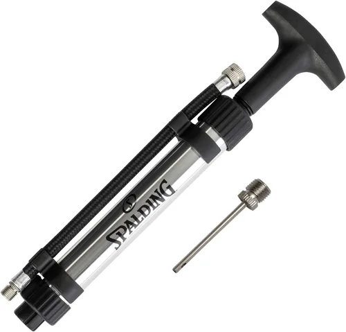 Vista 8 de Spalding Sports Ball Pump Kit Ideal for Basketball, Volleyball, Football, Soccer Ball & Rugby Ball Complete Hand Pump Kit with Needles