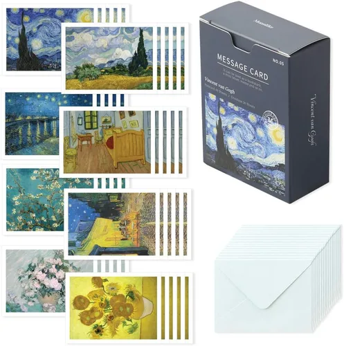 Vista 11 de Monolike Tarjeta Día a día, Flor para ti ver.2 - Mezcla 36 Mini Tarjetas individuales, 36 sobres, 36 pegatinas Paquete