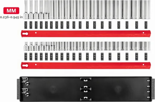 Vista 2 de TEKTON 3/8 Inch Drive 6-Point Socket Set, 38-Piece SHD91211 Poco profundo.