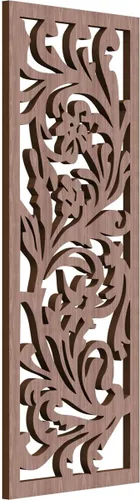 Vista 6 de 9 3/8"W x 24 3/8"H x 3/8" T Perry Decorativos Paneles De Pared De Madera De Calado, Aliso Alder