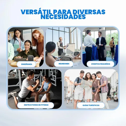 Vista 7 de Mini amplificador de voz Bluetooth portátil de 15 W con micrófono inalámbrico para el oído A007 Hands-free Microphone, 15H Battery & Belt Clip for