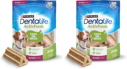 Vista 12 de DentaLife ActivFresh - Masticables para perros pequeños y medianos de 20 a 40 libras, masticables dentales para refrescar el aliento, sabor a pollo