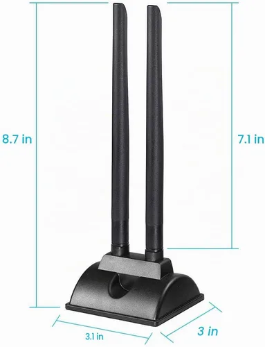 Vista 2 de Bingfu 4G LTE Antena Base Magnética 6dBi 4G LTE MIMO SMA Antena Macho Compatible con 4G LTE Wireless CPE Router Cellular Gateway Industrial IoT