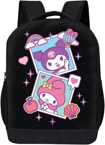 Vista 7 de Sanrio Hello Kitty My Melody Kuromi - Mochila de hombro para niñas, niños y niños pequeños, linda mochila de 18 pulgadas Hello Kitty and Friends My