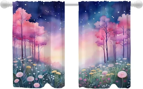 Vista 57 de Shrahala Cortinas blancas S inspiradoras para ventanas de cocina, cortinas negras con palabras cristianas para cafetería, cortinas opacas