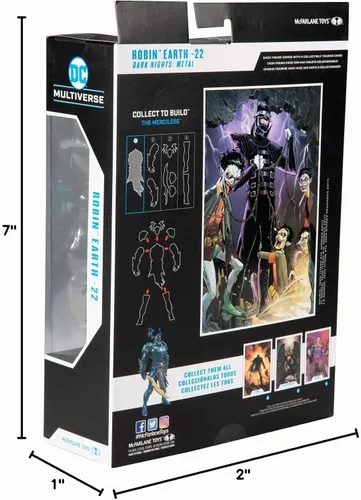 Vista 9 de McFarlane Toys DC Multiverse Robin Earth -22 (Dark Nights: Metal) Figura de acción de 7 pulgadas con piezas Build-A para figura de 'The Merciless