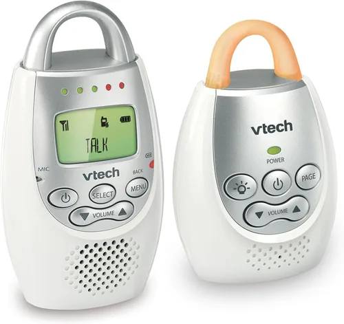 Vista 13 de Monitor para bebés de audio digital VTech Communications Safe and Sound, Monitor con una unidad para padres, Blanco/Plateado