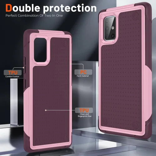 Vista 358 de Jeylly Compatible con Samsung Galaxy A22 5G Funda, Funda Samsung A22 5G con 2pcs protectores de pantalla de vidrio templado