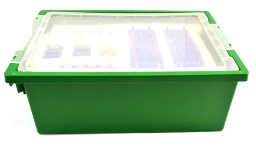 Vista 2 de EISCO Juego básico integral de electricidad para armar y estudiar circuitos (Juego de 3 partes)
