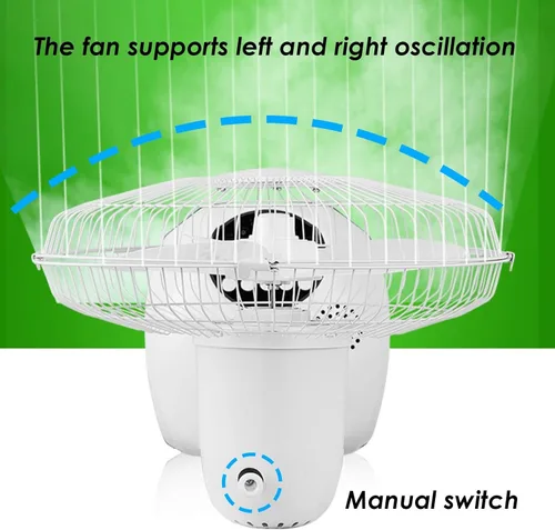 Vista 6 de Ventilador de escritorio recargable solar de 16 pulgadas, ventilador