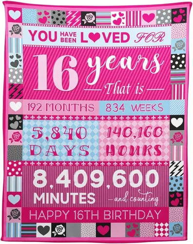 Vista 25 de YISUMEI Pink Love Rose Elements - Manta de cumpleaños para niña de 2 años, 50 x 60 pulgadas, moderna, multiusos, lavable a máquina