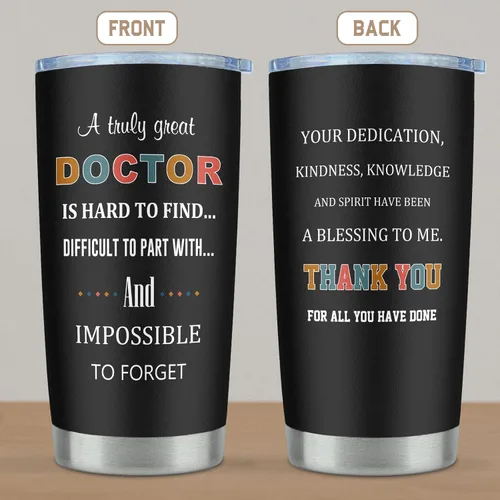 Vista 7 de Vaso de 20 onzas, regalo de agradecimiento al médico/graduación para hombres/mujeres, regalo de jubilación/día del médico para Dr./MD Cup 1 unidad