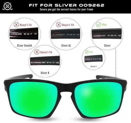Vista 3 de SOLODAD Lentes de repuesto para gafas de sol Oakley Sliver OO9262 polarizadas