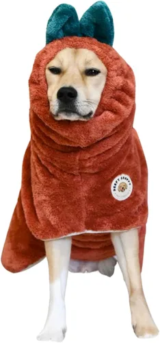 Vista 11 de DERPYCHAPPY Bata de Toalla Premium para Perros y Albornoz para Perros para Secar Perros Hecho en Corea Toalla de Baño de Microfibra Súper