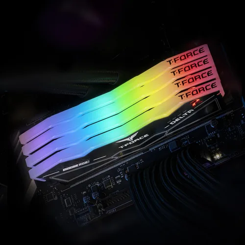 Vista 21 de TEAMGROUP T-Force Delta RGB DDR5 Ram 32 GB Kit (2 x 16 GB) 7200 MHz (PC5-57600) CL34 Módulo de memoria de escritorio Ram (blanco) para chipset serie