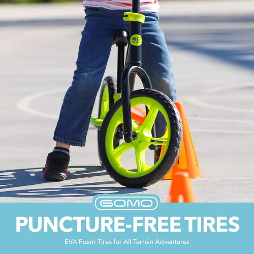 Vista 5 de GOMO Bicicleta de entrenamiento para niños de 18 meses, 2, 3, 4 y 5 años de edad, colores fantásticos, para niños pequeños. Bicicleta sin pedales