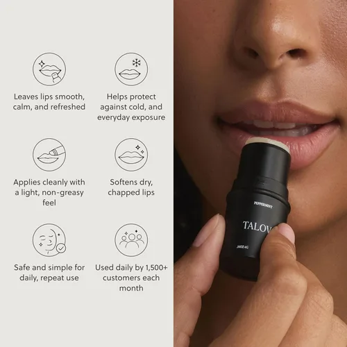Vista 2 de Bálsamo labial de calvo alimentado con hierba, máscara para dormir labial, hidratante durante la noche, bálsamo labial hidratante natural y limpio