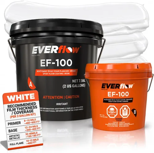 Vista 10 de Everflow MPC - Kit de revestimiento de resina epoxi transparente, 3 galones