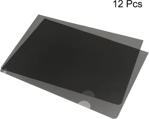 Vista 3 de PATIKIL Carpetas tipo L, paquete de 12 unidades, tamaño A4, bolsillos de plástico para proyectos, papel transparente, funda para documentos