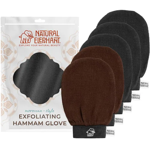 Vista 26 de Natural Elephant Guantes exfoliantes para hammam, guantes exfoliantes faciales y corporales, paquetes de 5 y 10