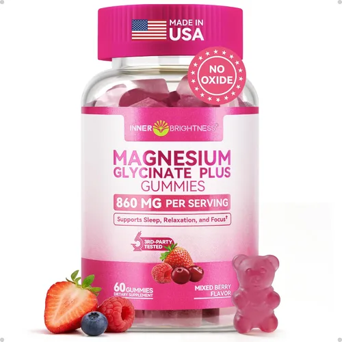 Vista 14 de Gomitas de glicinato de magnesio 600mg, sin OMG, sin gluten, gomitas de magnesio para adultos y niños, sueño, relajación y enfoque, sabor a naranja