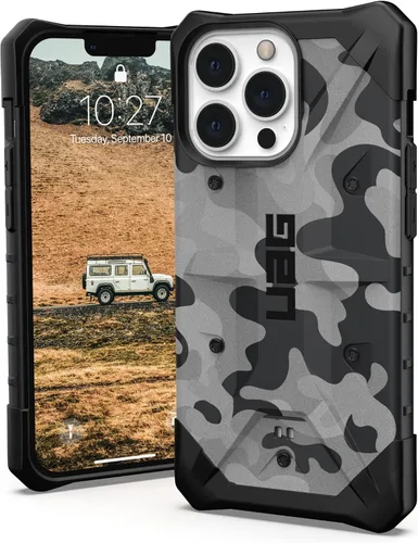 Vista 17 de URBAN ARMOR GEAR UAG - Funda protectora diseñada para iPhone 13 Pro, color negro, resistente, ligera, delgada, a prueba de golpes, Pathfinder