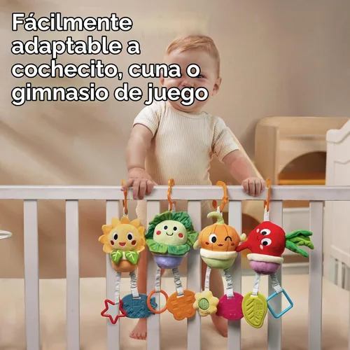 Vista 7 de TUMAMA 4 Pcs Potted Vegetable Hanging Car Seat Toys for Baby 0 3 6 9 Months