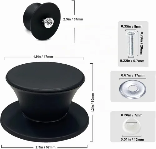 Vista 3 de Pomo universal de silicona para tapa de olla, resistente al calor, asas de sujeción, apto para lavavajillas, para Crockpot rival, piezas de repuesto